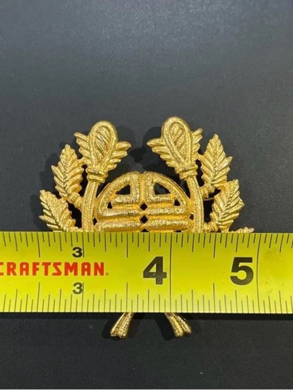 Givenchy Bold Statement Piece Gold Tone Laurel Leaf Emblem Brooch